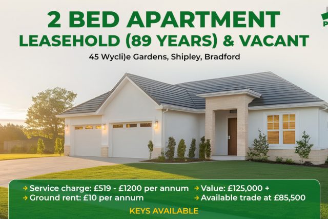 2 Bed Apartment – Leasehold & Vacant